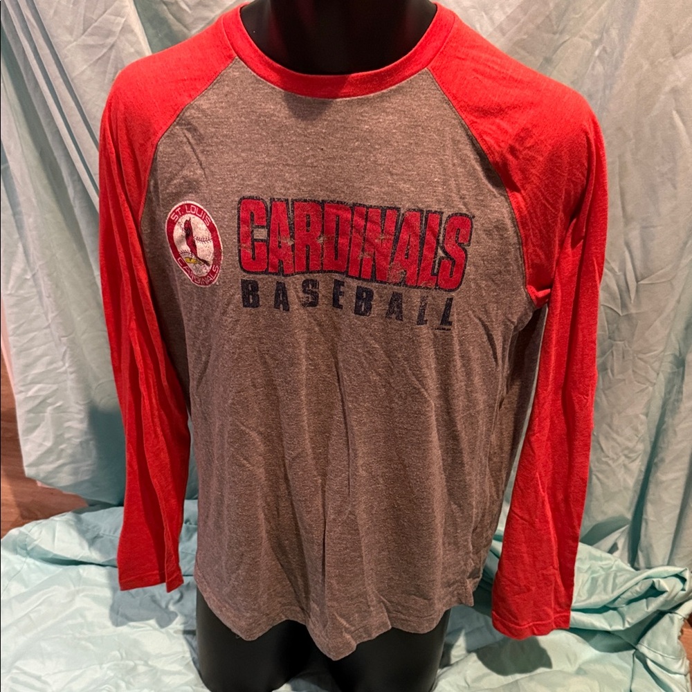Genuine Merchandise Red and Gray Baseball Tee